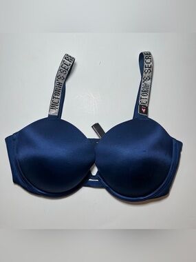 Victoria’s Secret Logo Shine Strap Very Sexy Push Up Bra Size 36DD